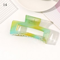 여자 여성 고급 머리핀 우아한 투명 큰 머리 발톱 기하학 할로우 헤어핀 젤리 컬러 아크릴 클립 포니 테일 패션 헤어 액세서리