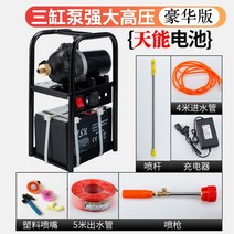 텃밭 고압 농산물 농약주기 물주기 휴대용 전기 소독 충전식 스프레이 지능형 분무기 세차가능 고압세척기, 3 개의 펌프 (Tianneng 배터리) 디럭스 에디션개