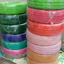 폐타이어 유치원 방지턱 컬러 타이어 야외 장난감 군대 페인팅 변형 장식 감각 통합 교육, 외경 55 자동차 타이어