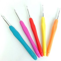 라바라바 모사용 코바늘 손뜨개 실리콘 뜨개질 바늘 뜨게 뜨개용품, 4／0호 (2.5mm)