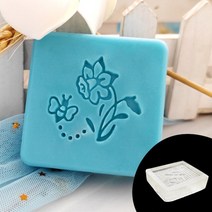 꿀벌 패턴 천연 수제 수지 비누 스탬프 DIY 핸들 공예 만들기 도구 투명 스타일 인감, 17 Stamp No Handle