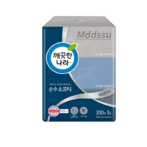 깨끗한나라 소프티 천연펄프 각티슈 2겹, 200매, 27개