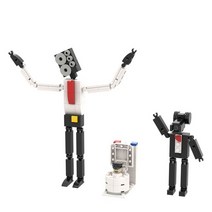 고양이 밥그릇 강아지 식기 물그릇 Skibidi 화장실 남자 대 모니터 빌딩 블록 오디오 및 카메라 DIY 장난감 어린이 크리스마스 생일 선물 1 개 3 5, [13] M-3Pcs