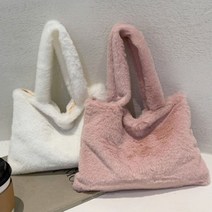 캐주얼 겨울 인조퍼 토트백 미니 핸드백 여성 가방