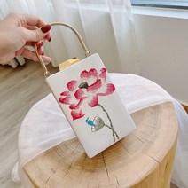 여자 한복 가방 자수 토트 윤여정 백 클러치 손 주름 파우치 여성 핸드 폰 라탄 지갑 골프 피로연 만두 진주 숄더