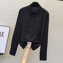 빅사이즈루즈핏남방 여성의류 전문점 철수함 캐비닛의 꼬리 부분 화물 와이드 스타일리쉬 셔츠가디건 긴 소매 2470286400