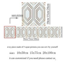 표인트벽지 주방벽 스티커 벽 아트 욕실 화장실 럭셔리 벽돌 방수 위생방수 대리석 자체, 3, 20x100cm