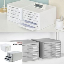 파일 캐비넷 4단/6단 서류정리함 서랍식수납장 서류함, 4단 - 화이트
