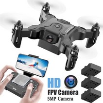 미니 드론 1080p HD 카메라 높이 고정 모드 RC 쿼드콥터 RTF WiFi FPV 접이식 헬리콥터 VS 901H e58 무인, 01 5mp camera 3battery