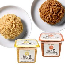 히카리 된장 유기농 된장 누룩 꽃 시리즈 2 종 세트 밀 된장 현미 된장 각 400g 유기 jas 인증 알갱이 된장