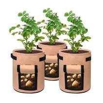 부직포 화분 베란다 텃밭 감자 당근 키우기 그로우백, 브라운 중