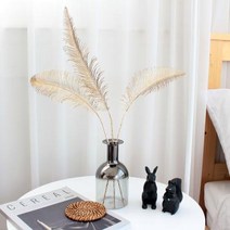 이너스 조화 골드 깃털 아레카야자 3P 핑크, 단품