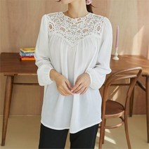 키첼 모티브 레이스 블라우스