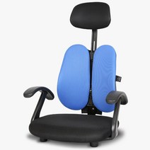 청심의자 엠플좌식 의자 EP03 팔걸이 헤더형 메쉬, 블루