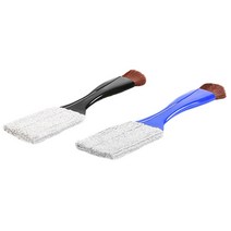 2 In 1 자동차 에어컨 콘센트 청소 도구 다목적 먼지 브러시 액세서리 인테리어 와셔 자동 유지 보수, [01] blue black, 01 blue black