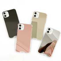 아이폰11 핸드폰 손거울 미러 범퍼 젤리 케이스 라운드 충격완화