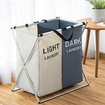 빨래 빨래통 2단 햄퍼 세탁물 바구니 3단 접이식, 2구