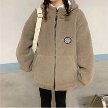 스타일아유 덤블 양털 후리스 양모 후드 뽀글이 점퍼 자켓 겨울 아우터 겨울 방한