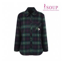 [숲(SOUP)] 임브로이더드 체크 블라우스(SWADBCA)