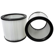 2PC 카트리지 필터 상점 Vac 90304 진공 청소기 부품 청소 먼지 수집기, 검정색과 흰색, 여과지 + PP 플라스틱 가장자리 + 철망 사