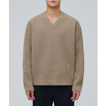 [빠른출고]/무신사 스탠다드안다르D 램스울 리브드 브이 넥 니트 [베이지] LAMBSWOOL RIBBED V NECK KNIT [BEIGE]