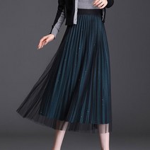 주름스커트패션 콜라 의류 코디 같은스타일 여성 하이 광택사 양면으로 입다 스타일리쉬 드롭 드레이프 2676655749