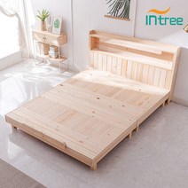 [인트리] 순 편백나무 평상침대 퀸 프레임, 단품
