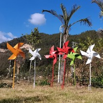 왕 철제 바람개비 바람게비 정원 조경용 야외 옥상 대형, G