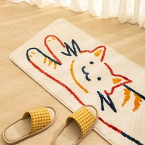 에덴 뛰는 고양이 러그 발매트 욕실 싱트대 현관 거실 러그 카페트