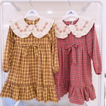 쁘띠앙팡 부평점 클래식한 느낌 물씬~ 가을가을한 초등학생원피스 (4 ~ 11살)