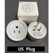 16A Tuya WIFI 플러그 스마트 라이프 소켓 콘센트 영국 EU AU 브라질 FR 이스라엘 IT 플러그 APP Alexa 용 스마트콘센트, 2 개, 10A US 플러그
