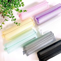 [바보사랑] 스퀘어 메쉬 필통 파우치 펜슬파우치 (7컬러), 새옵션:블랙메쉬필통