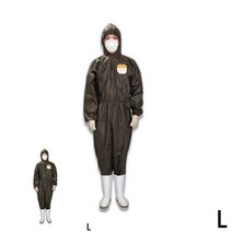 TYDL 일회용 방진복 원피스 진회색 L 1P, 1개, 그레이