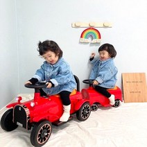 키즈생활연구소 C-classic 전동 붕붕카 유아 전동차, 레드