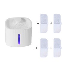 3L 애완 동물 고양이 물 분수 USB 자동 디스펜서 피더 그릇 LED 빛 스마트 개 음주, 07 With LED 4 Chip_01 3L