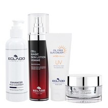 SET 인핸서마일드클렌져200ml+셀매직스킨로션옴므140ml+셀 메모리크림30g+오일프리선크림70g