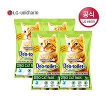 [유니참] LG 감자&사막화 Zero 고양이패드 4매 x 4팩, 상세 설명 참조
