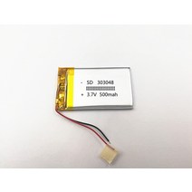폴리머 리튬 이온 배터리 303048 Plib 3.7V 500mah Gpsmp3mp4mp5 DVD용 10 개, 한개옵션0