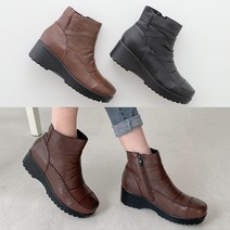벨루치슈즈 여성 천연소가죽 발편한 키높이 4.5cm 통굽 앵클부츠