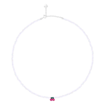 밀튼스텔리 White Cherry Crystal Beads Necklace MSJ-BZJ90175