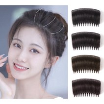 온리정 정수리 뽕 볼륨업 업스타일 부분가발, 네츄럴 블랙