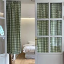 기상 패브릭 맞춤제작 선샤인 체크 가리개 커튼 - 10color