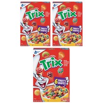 General Mills 트릭스 과일 모양 시리얼 Trix classic Fruity Shapes corn puffs cereal (미국배송), 303g, 3개