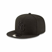 New Era 9Fifty 950 블랙 베이직 스냅백 조절 가능한 캡 뉴에라, Kansas City Royals (Black)