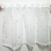 작은 창문커튼 1 피스 로드 포켓 퓨어 컬러 쉬어 도어 짧은 베이 창 해바라기 자수 5