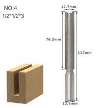 1/4 "생크 고품질" T 비스킷 조인트 슬롯 커터 조인트/슬로팅 라우터 비트 목재 작업, 04 NO4
