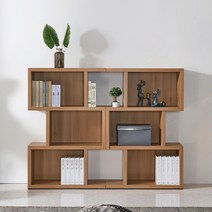 블랑누보 거실 낮은 책장 북케이스 맞춤책장 작은 DIY 디자인 지그재그 3단 미니 책장 수납장, 아카시아(3단우측형(D2))
