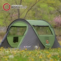 로티 캠프 네이처 팝업 원터치 텐트 3-4인용, 올리브카키/팝업3-4인