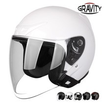그라비티 G-7 헬멧 / 오픈페이스 초경량 / 내피분리 / G7 GRAVITY Helmet, 펄화이트, L