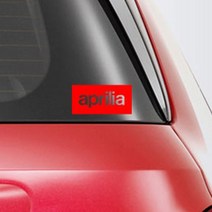 아프릴리아 차량용 스티커 동호회 모임 깔끔한 튜닝, 오렌지, 1개